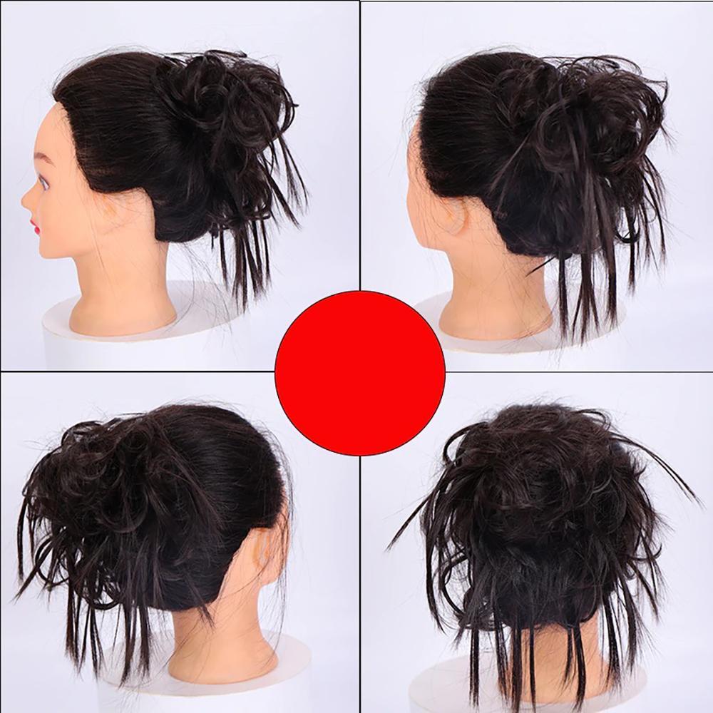 Natural Look Synthetic Messy Hair Bun Scrunchie Extension-xinru