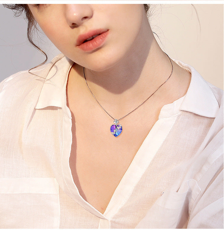 Mother's Day Gift Preserved Red Real Rose With  Necklace-xinru