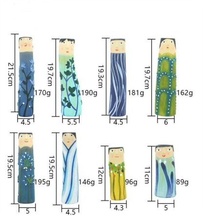 Spring Home Resin Hand Painted Floral Vase-xinru