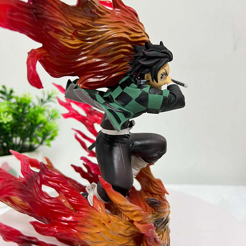 Demon Slayer Anime Figure Kamado Tanjirou Hinokami Kagura Action Figure-xinru