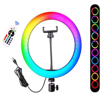 10" RGB Ring Light Ttripod 26 Colors Selfie Ring Light with Stand-xinru