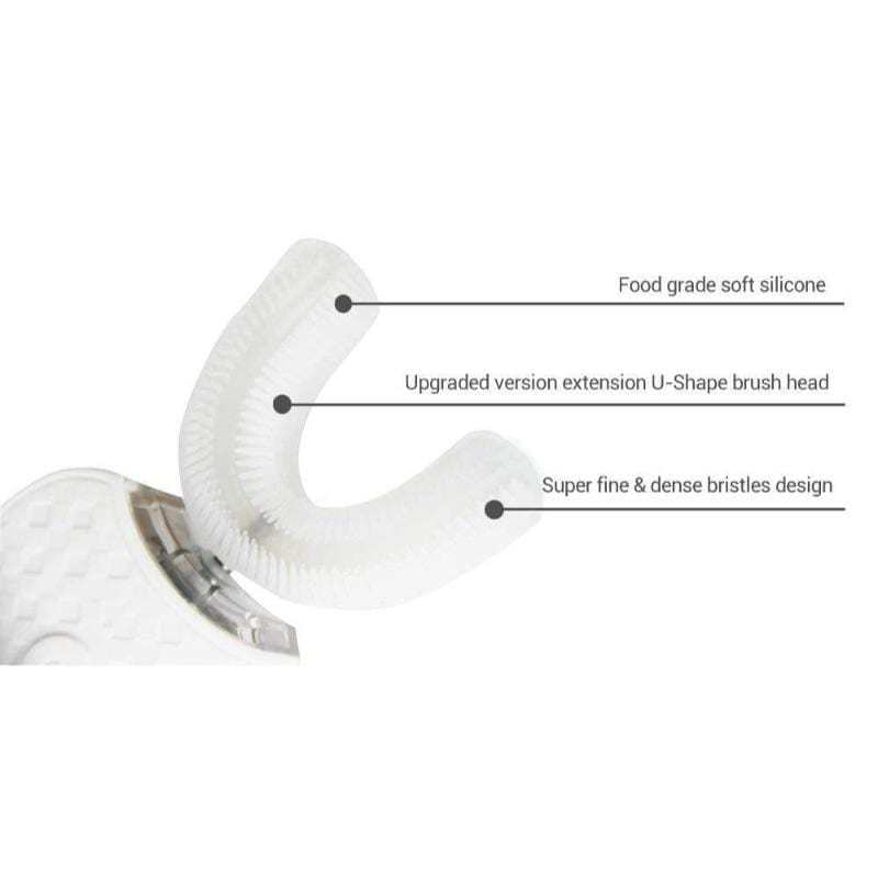 Ultrasonic Electric  Adults Teeth Whitening U Shaped Toothbrush-xinru