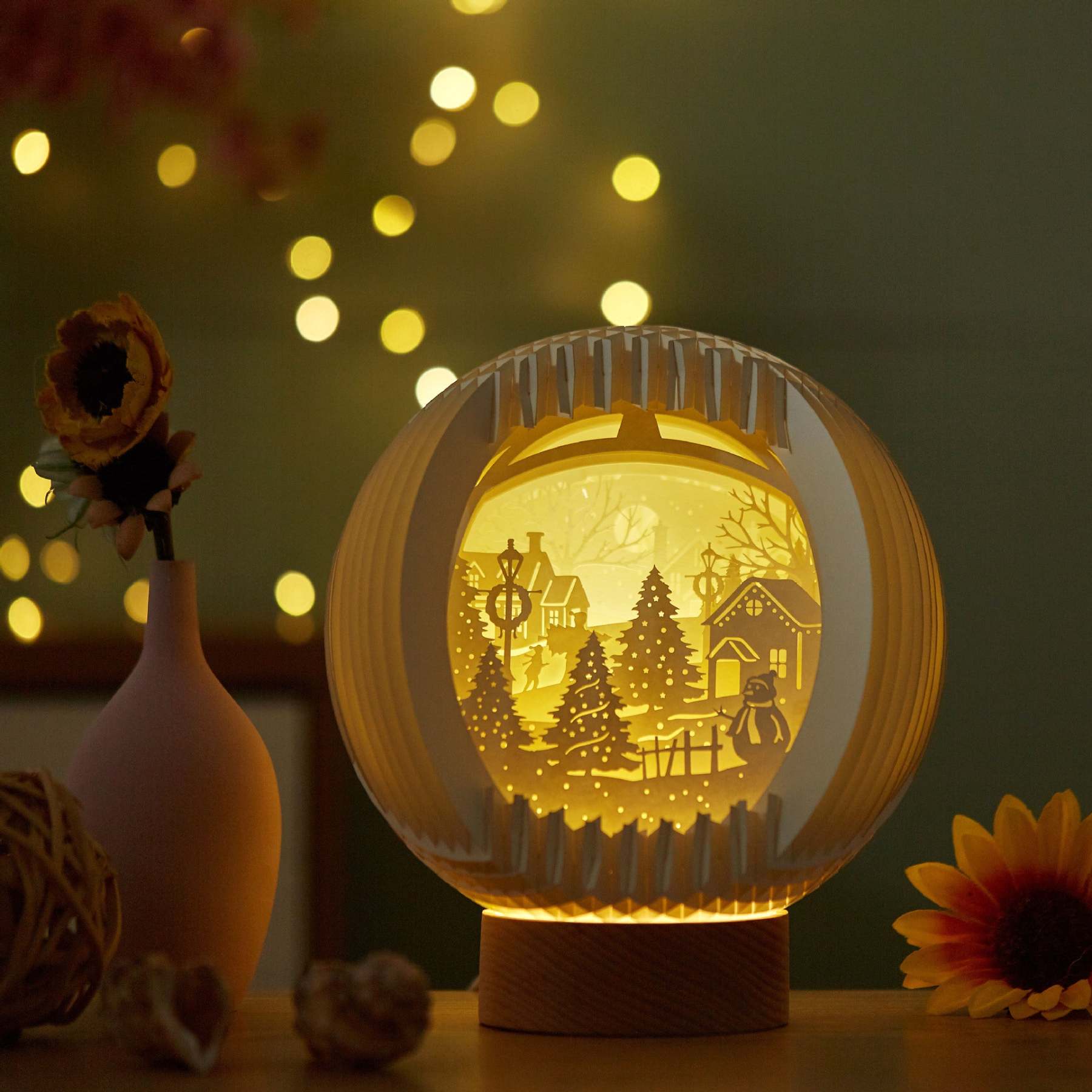 Paper Art Light And Shadow DIY Handmade Creative Paper Carving Lamp-xinru