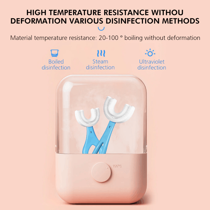 Children's U-shaped Food Grade Soft Rubber Toothbrush-xinru shop