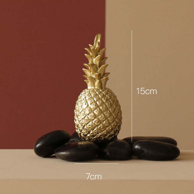 Nordic Light Luxury Ceramic Pineapple Golden Creative Home Accessories-xinru