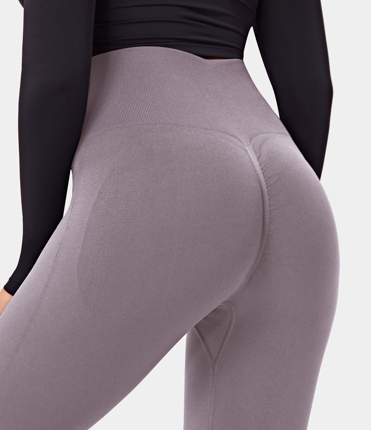 Seamless Flow High Waisted Butt Lifting Plain Full Length Leggings-xinru shop