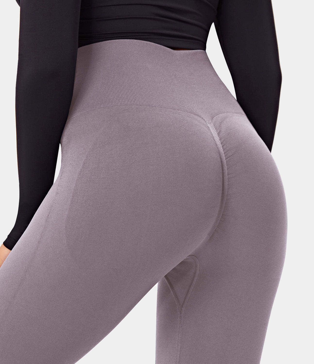 Seamless Flow High Waisted Butt Lifting Plain Full Length Leggings-xinru shop