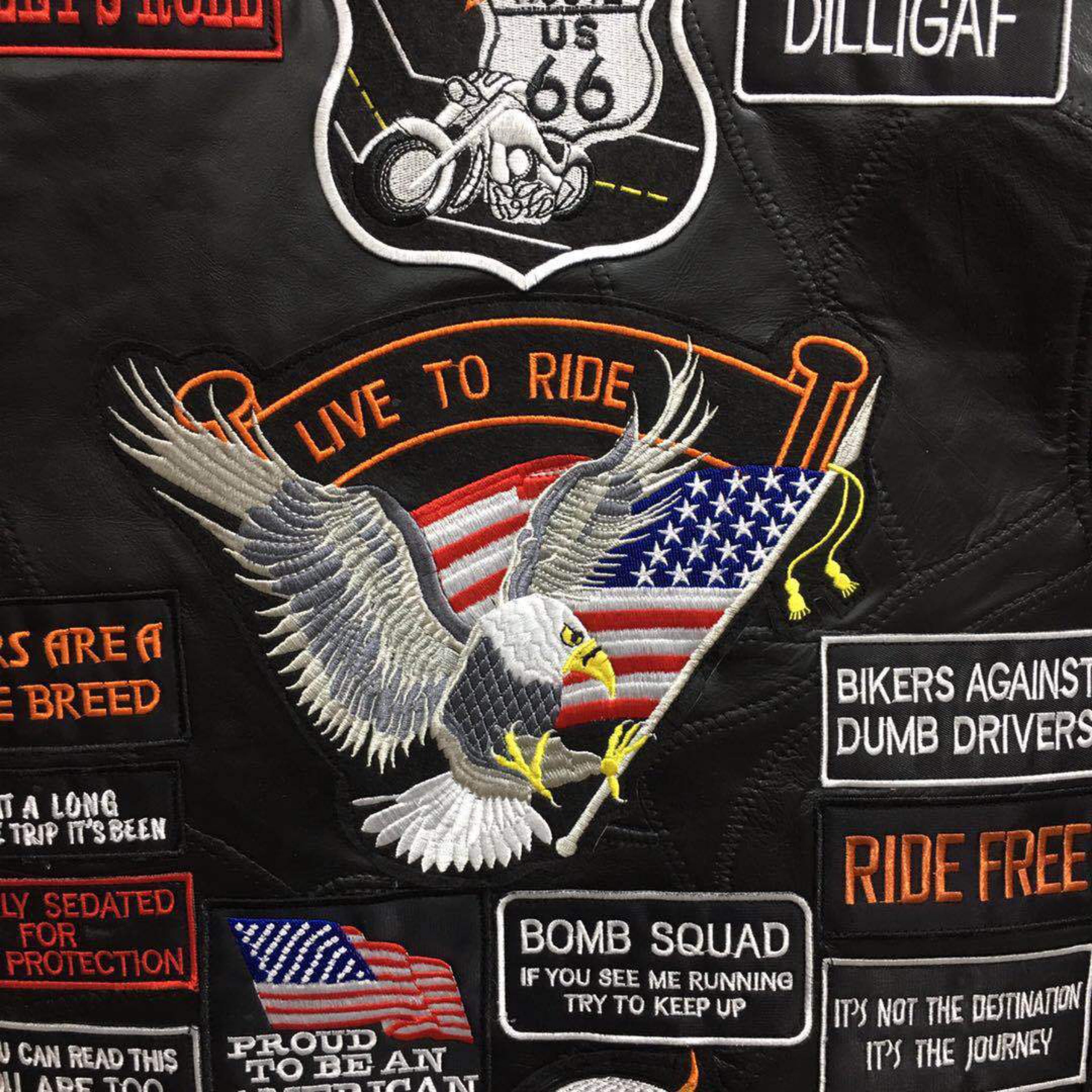 Hand Embroidery Motorcycle Leather Vest For Rider-xinru shop