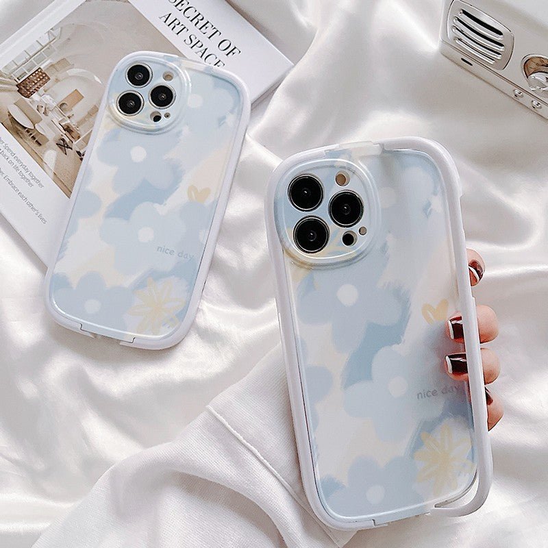 Blue Flower Bracket Case-xinru