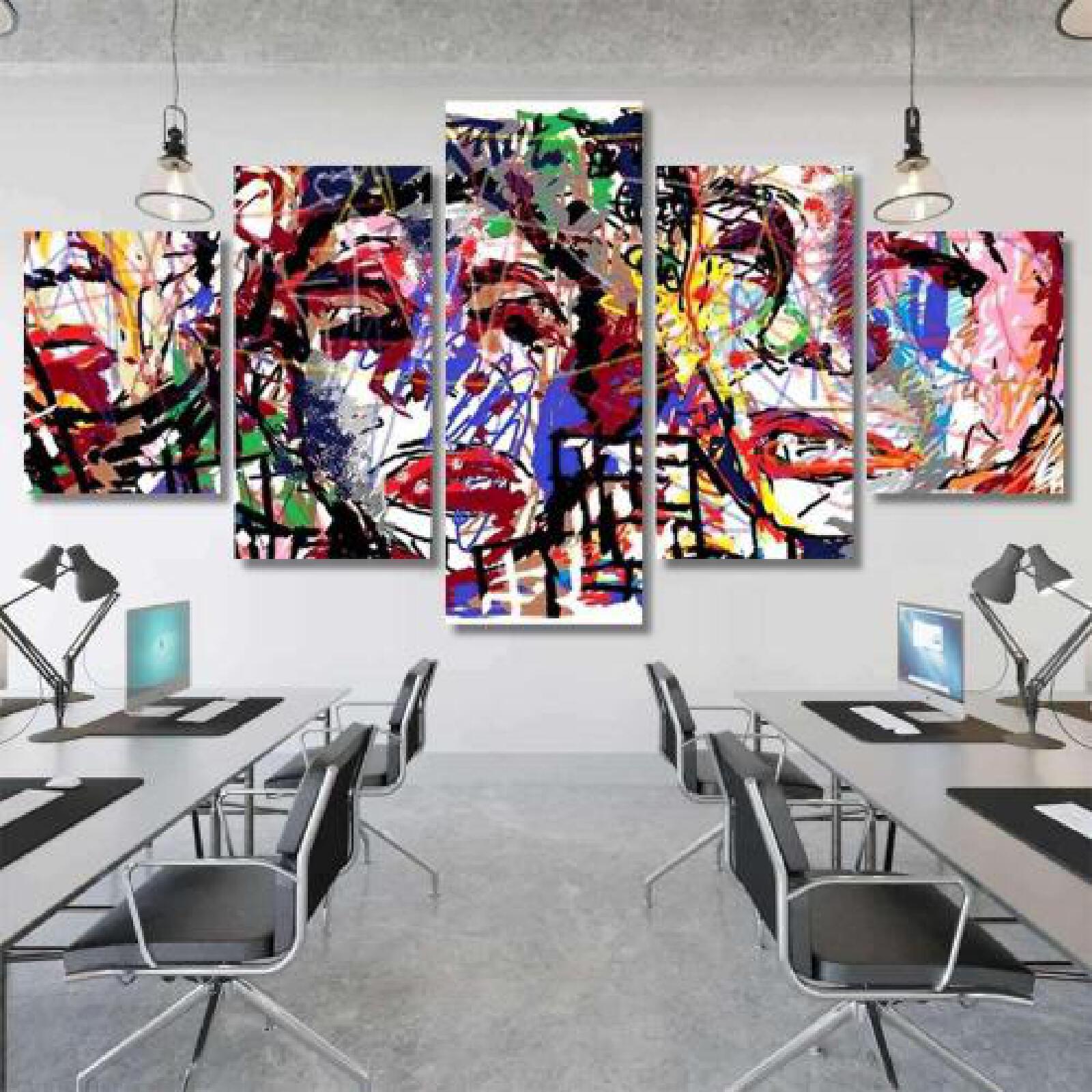 Face Expressions Painting Mysterious Surreal-xinru shop