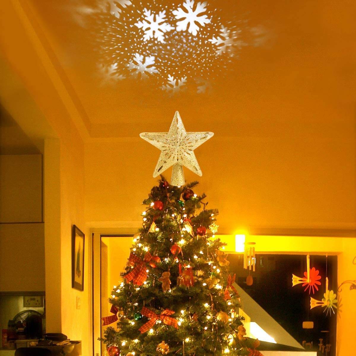 Christmas Tree Topper Projector Christmas Decorations for Tree-xinru shop