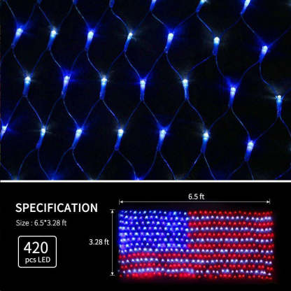 Outdoor Large American Flag LED String Lamp-xinru