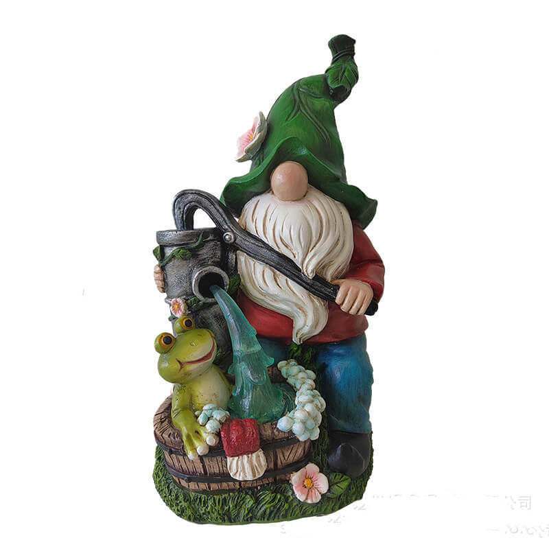 Solar Resin Dwarf Garden Ornament Waterproof Decorative Light-xinru