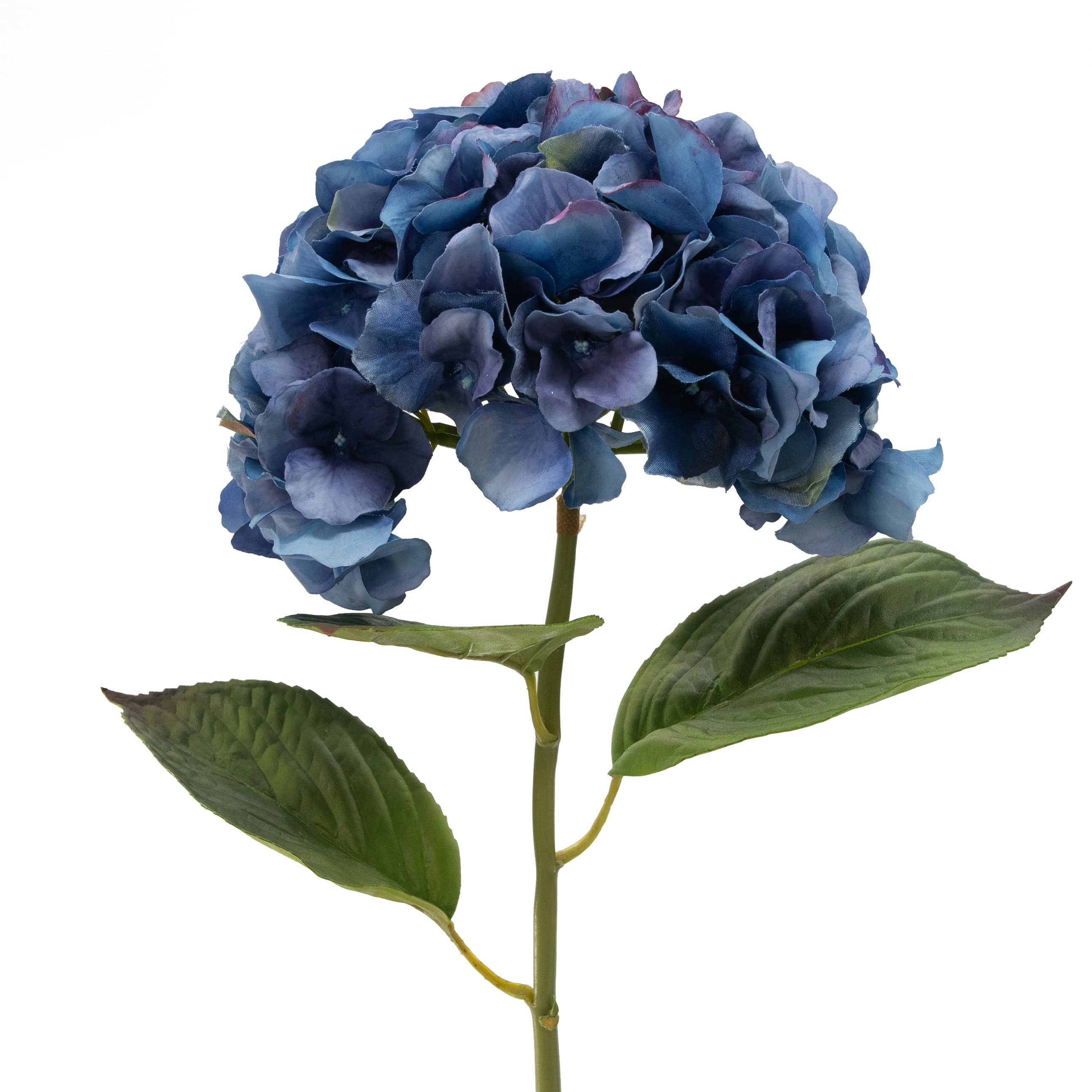 Artificial Large Single Headed Blue Hydrangea 28.5"-xinru shop