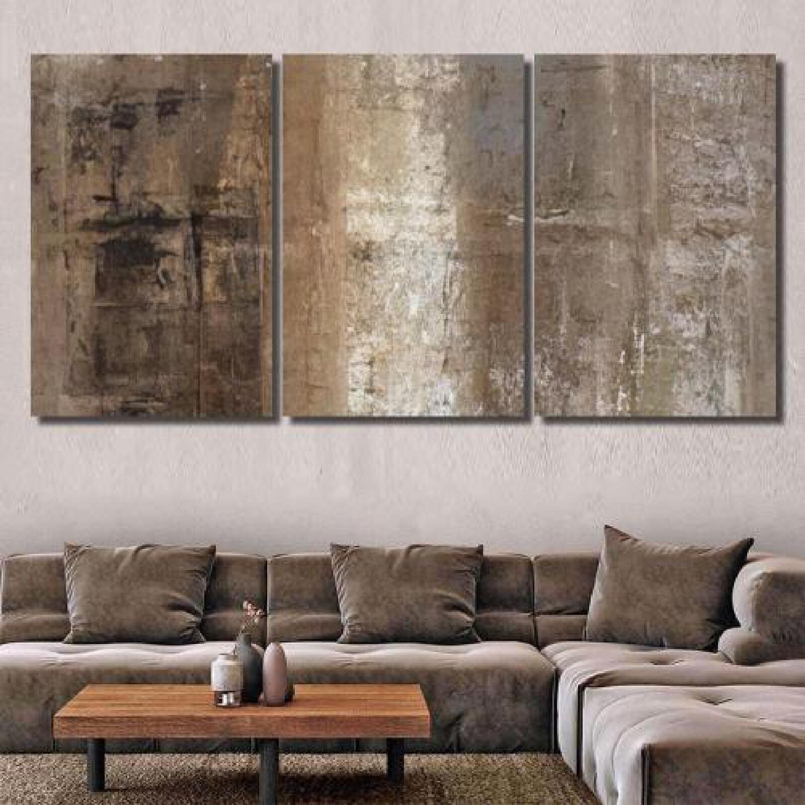 Brown Grey Abstract Art-xinru shop
