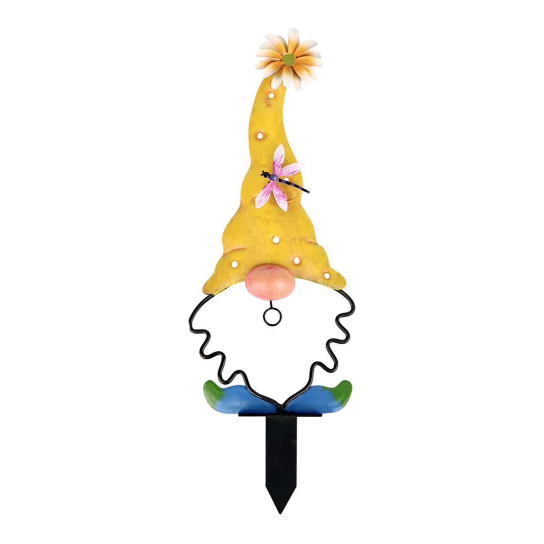 Garden Gnome Stake Metal Yard Decor-xinru