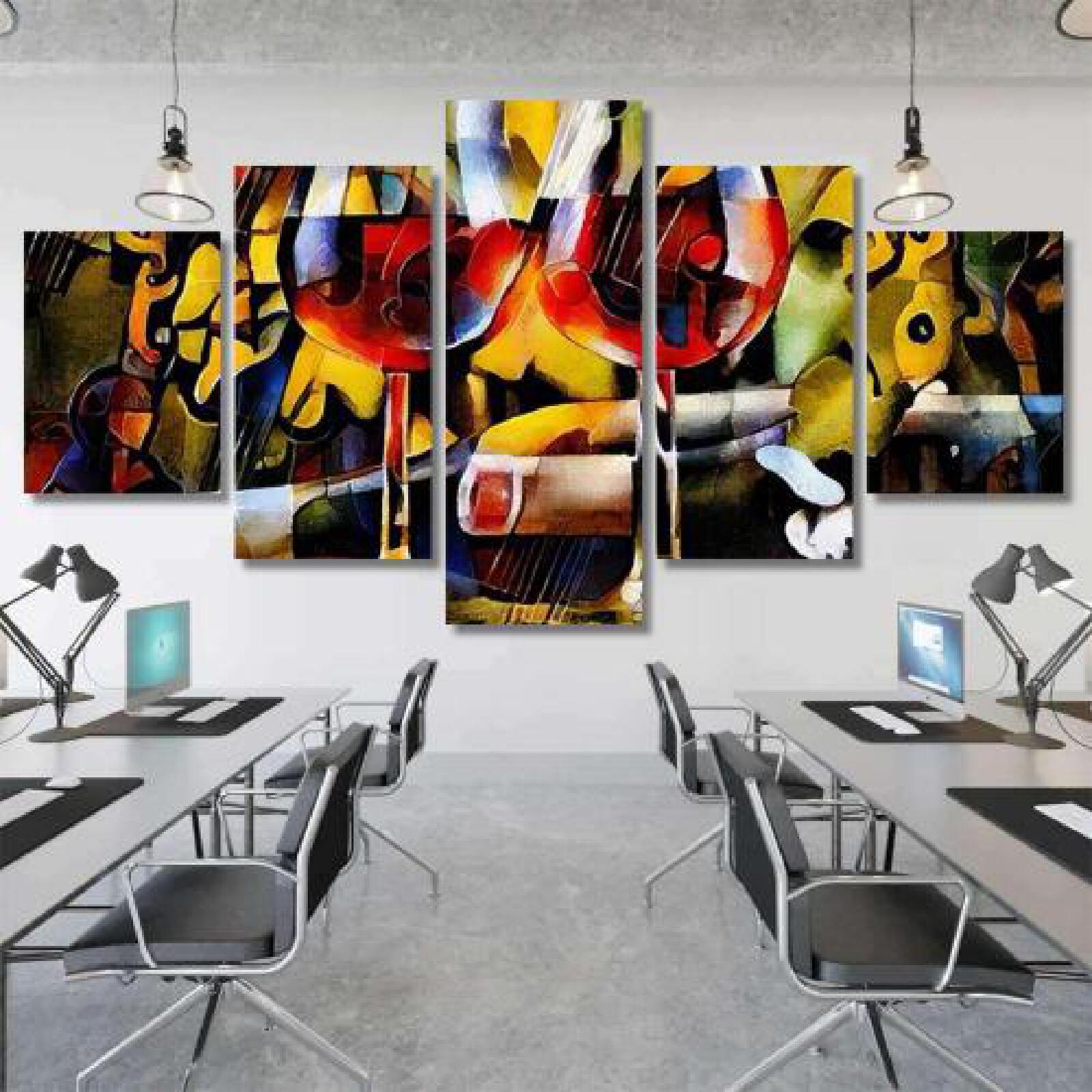 Wine Themes Style Cubism Bottles Glasses-xinru shop