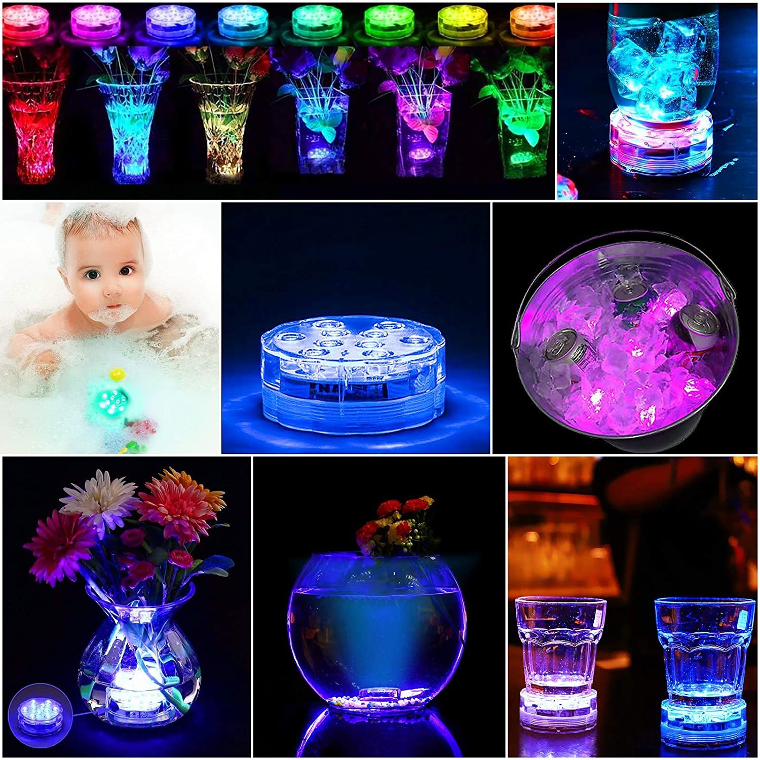 Underwater Waterproof Multicolor Wireless Remote Control Diving LED Light-xinru