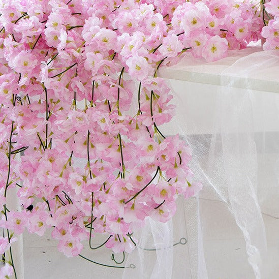 5PCS  Artificial Flower Cherry Blossom Branch Spring Garland For Party Wedding Decoration-xinru