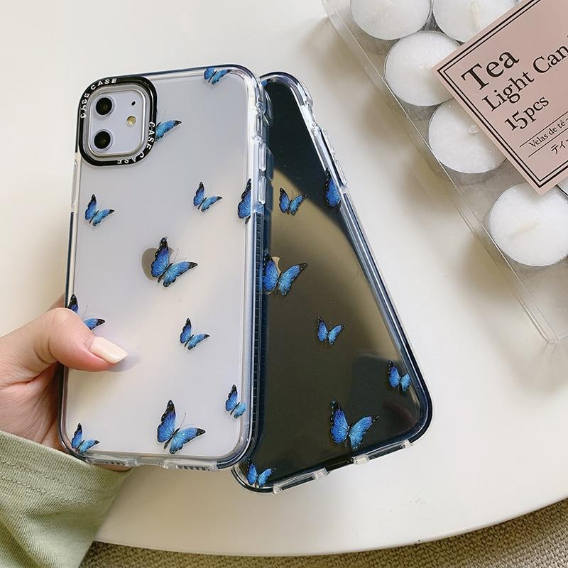 Shockproof Blue Butterfly Case-xinru