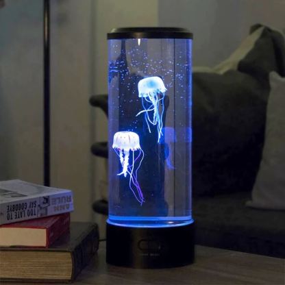 Mini Desktop Aquarium Tower Electric Color LED Jellyfish Light-xinru