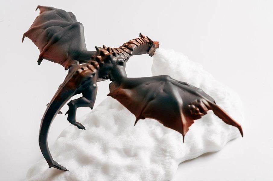 Fire Dragon 3D Printing LED Light Night Light Mood Soft Light-xinru
