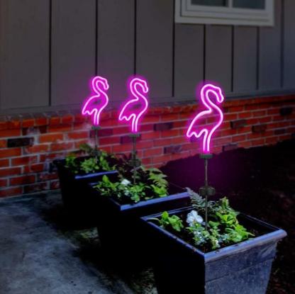 Pink Flamingo Solar LED Neon Light-xinru