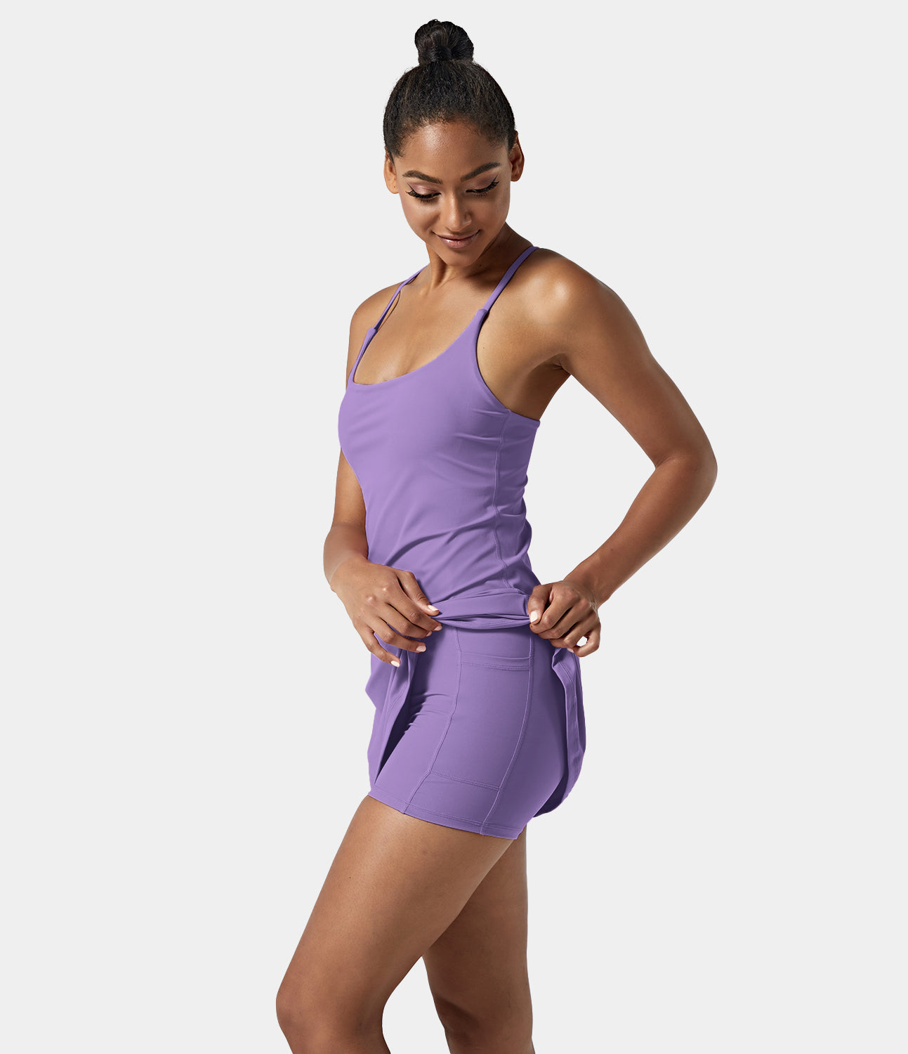 Women's Exercise Workout Dress With Phone Pocket-xinru shop