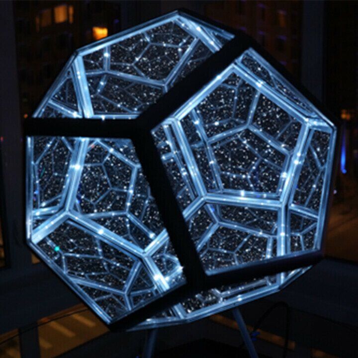 Infinite Dodecahedron Color Art Light-xinru