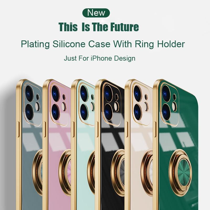Electroplated Solid Case + Ring Holder-xinru