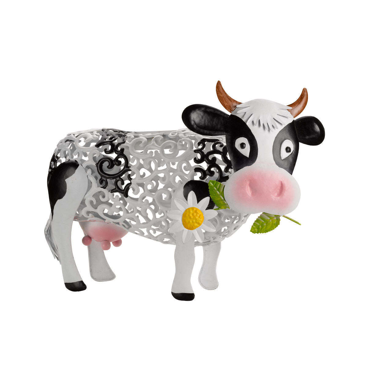 Animal Shaped Garden Decorative Iron Cock Cow LED Solar Light-xinru