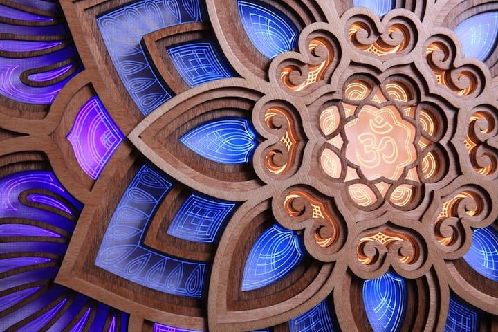 Mandala Yoga Room Art-Rainbow-xinru shop