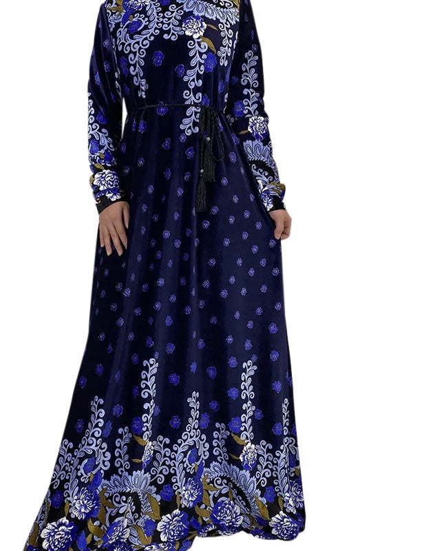 Ramadan Women's Thickened Velvet Robe Islamic Muslim Casual-xinru