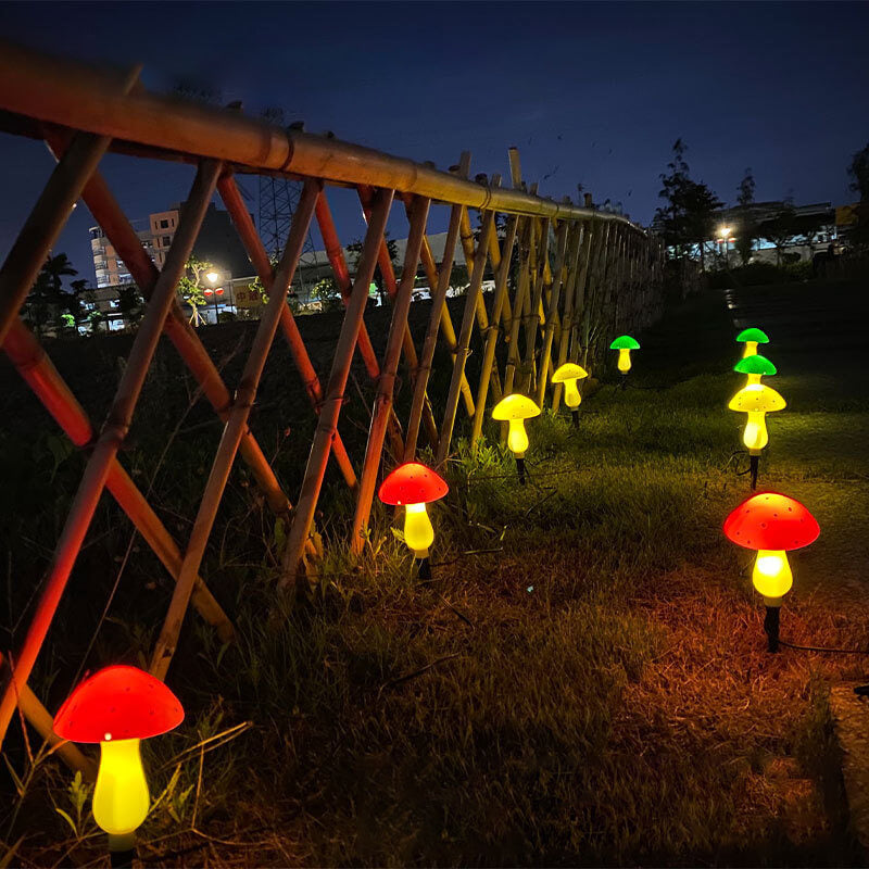 Solar Waterproof Mushroom Shaped String Lights Lawn Decorative-xinru