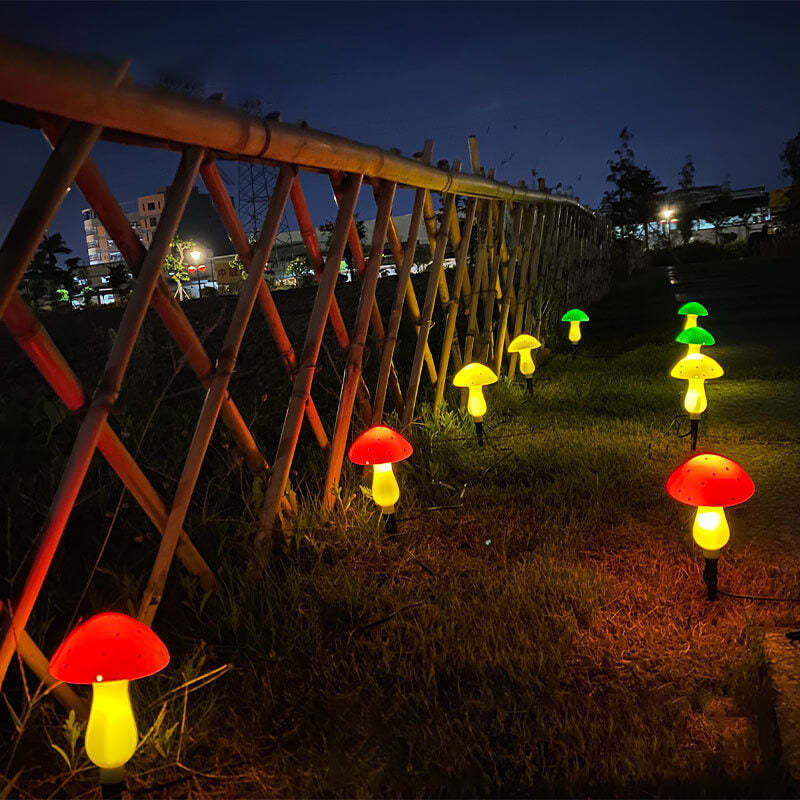 Solar Waterproof Mushroom Shaped String Lights Lawn Decorative-xinru