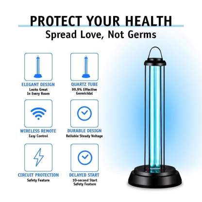 UV-C Sanitizing Light Disinfection Room Lamp: Glow Tower-xinru shop