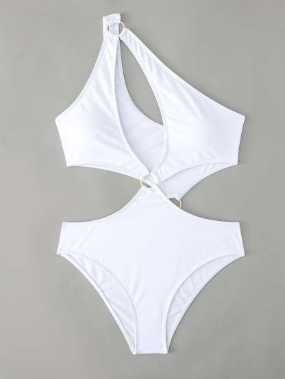 Cutout Mesh One Piece Swimsuit-xinru shop