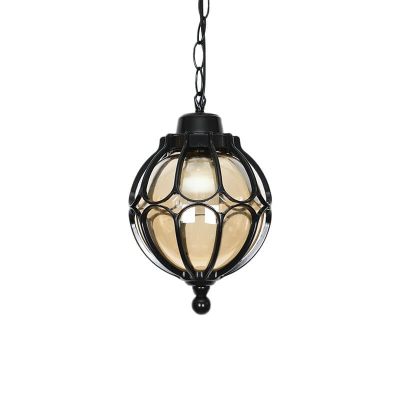 European Retro Spherical 1-Light Outdoor Waterproof Pendant Light-xinru