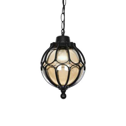 European Retro Spherical 1-Light Outdoor Waterproof Pendant Light-xinru