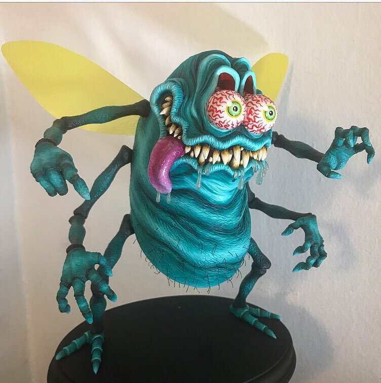 Scary Monster Statue Angry Big Mouth-xinru