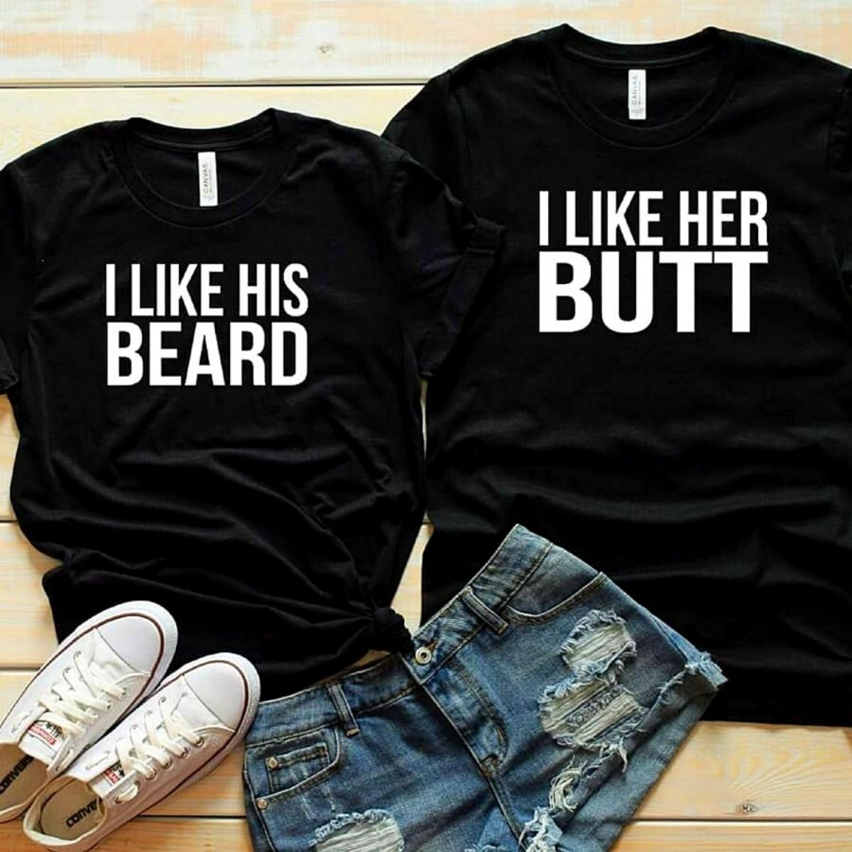 His Beard & Her Butt Shirts-xinru