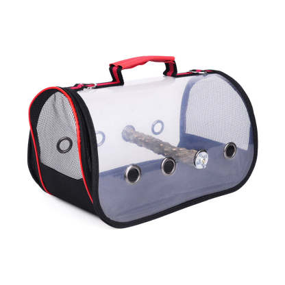 Bird Transparent Travel Take-out Breathable Parrot Handbag-xinru