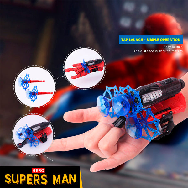 Spiderman Launcher Spinning Sticky Wall Soft Bullet Wrist Toy-xinru
