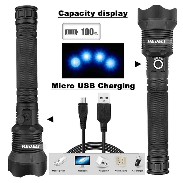 LED Tactical Flashlights Set Waterproof Zoomable Flashlights-xinru