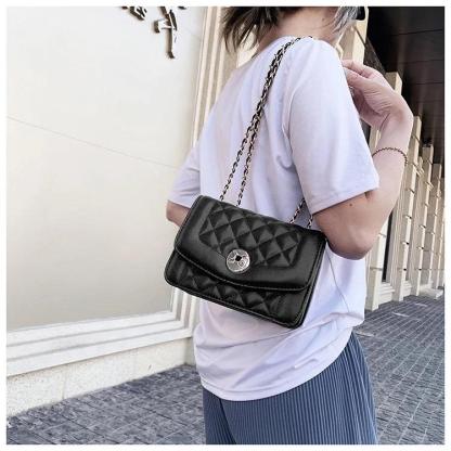 シンプルなワンショルダーチェーンバッグメッセンジャーバッグ-xinru shop