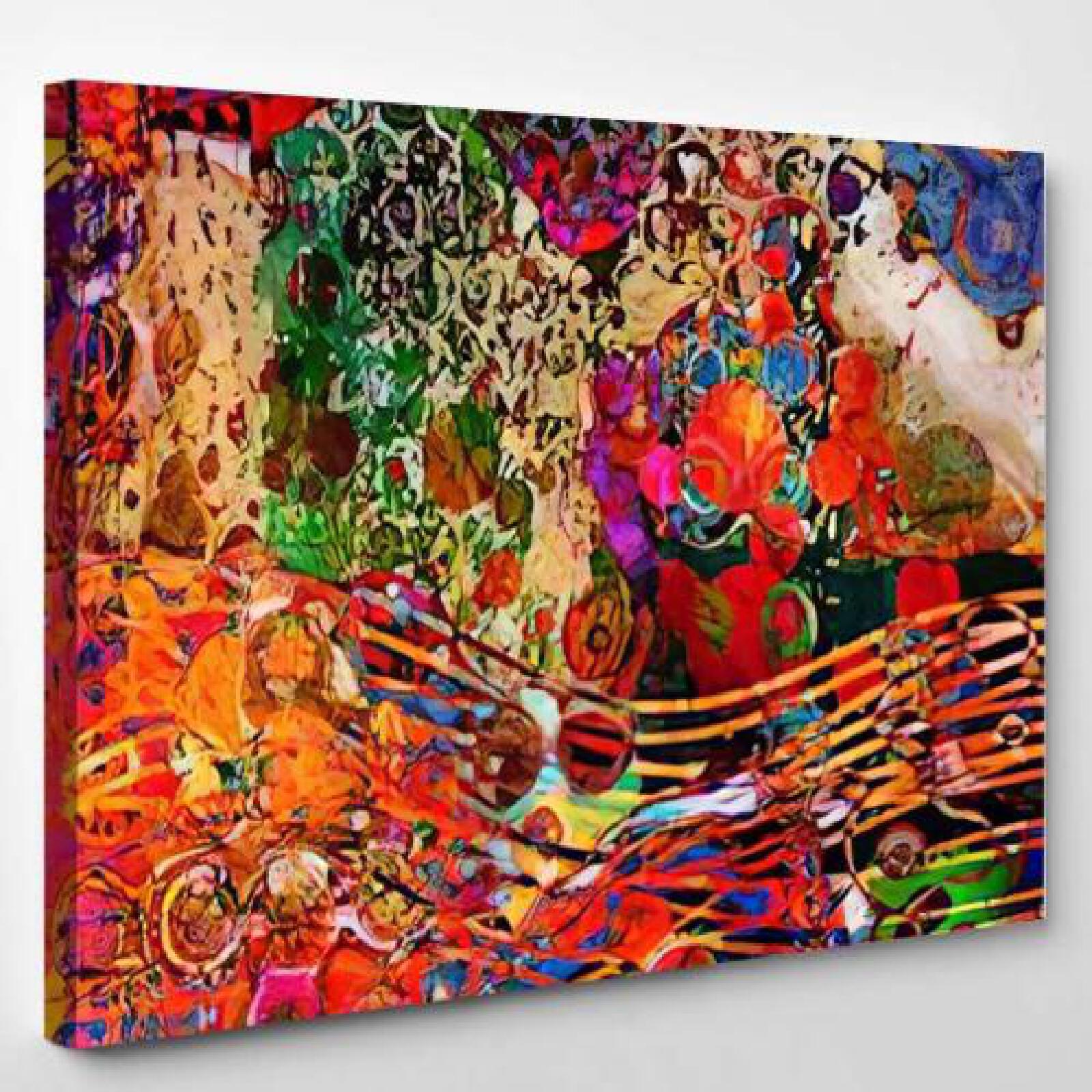 Art Abstract Colorful Rainbow Pattern-xinru shop