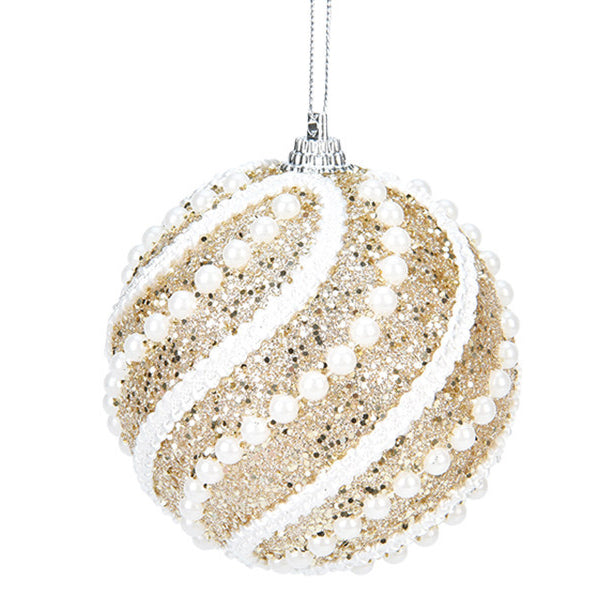 Sparkly All Over Christmas Ball Ornaments, Set of 4-xinru shop