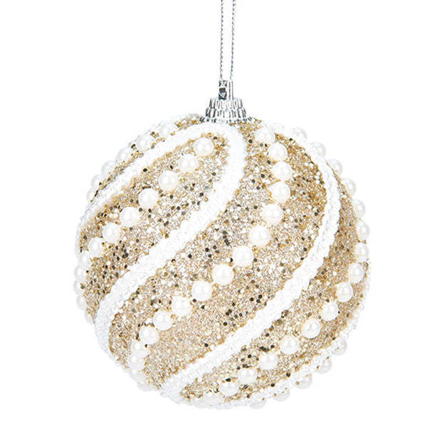 Sparkly All Over Christmas Ball Ornaments, Set of 4-xinru shop