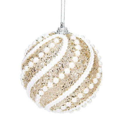 Sparkly All Over Christmas Ball Ornaments, Set of 4-xinru shop