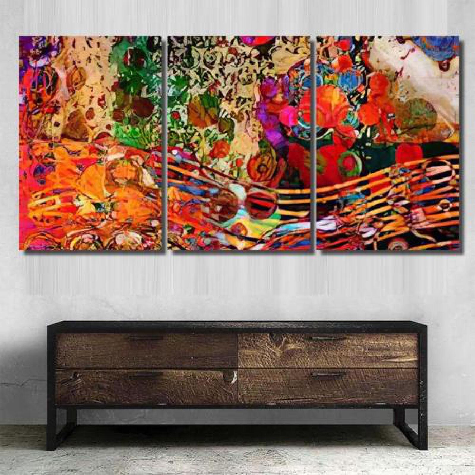 Art Abstract Colorful Rainbow Pattern-xinru shop
